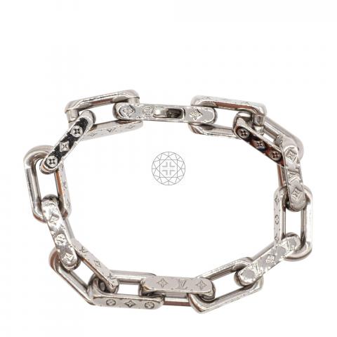 Sell Louis Vuitton Silver Monogram Chain Bracelet - Silver | HuntStreet.com